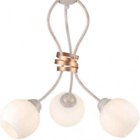 Φωτιστικό Τρίφωτο Ε27 Λευκό και Χρυσό DL11693C ACA LIGHTING