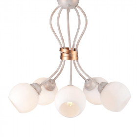 Φωτιστικό Πεντάφωτο E27 Λευκό Και Χρυσό Foyer DL11695C ACA LIGHTING