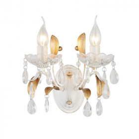 Απλίκα Δίφωτη E14 Λευκό Και Χρυσό DL9342WWG ACA LIGHTING