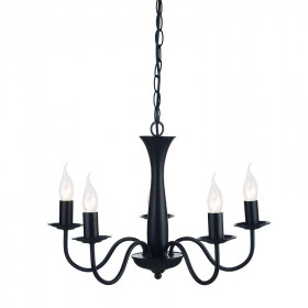 Φωτιστικό Πεντάφωτο Ε14 Μαύρο Knossos DLA12015PB ACA LIGHTING