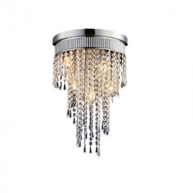 Πλαφονιέρα E14 Ασημί Και Κρύσταλλο Itea DLA12225 ACA LIGHTING