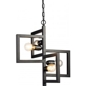 Φωτιστικό Τετράφωτο E27 Μαύρο KS14254BK ΑCA LIGHTING