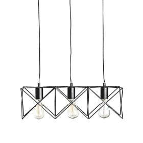 Φωτιστικό Τρίφωτο E27 Μαύρο Andy KS1462P3BK ACA LIGHTING