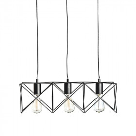 Φωτιστικό Τρίφωτο E27 Μαύρο Andy KS1462P3BK ACA LIGHTING