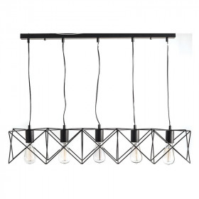 Φωτιστικό Πεντάφωτο Ε27 Μαύρο Andy KS1462P5BK ACA LIGHTING