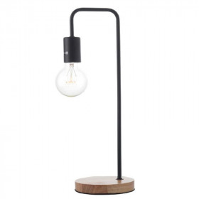 Πορτατίφ E27 Μαύρο Και Ξύλο KS1755BWD ACA LIGHTING