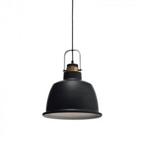 Φωτιστικό Μονόφωτο Ε27 Μαύρο Και Ξύλο Ernest KS212635P ACA LIGHTING