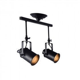 Σποτ Οροφής Δίφωτο E27 Μαύρο Pompeii OD61012BK ACA LIGHTING
