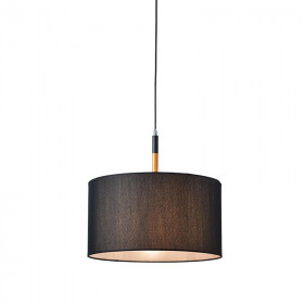 Φωτιστικό Μονόφωτο Ε27 Μαύρο Και Ξύλο Yasmine OD650840PBK ACA LIGHTING