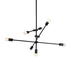 Φωτιστικό Επτάφωτο E27 Μαύρο Luther OD680107BK ACA LIGHTING