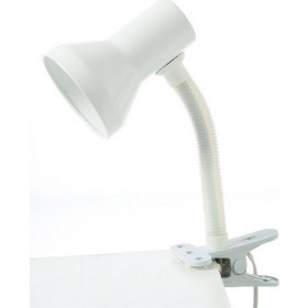Φωτιστικό Γραφείου E27 Λευκό Με Τσιμπίδα SF021W ACA LIGHTING
