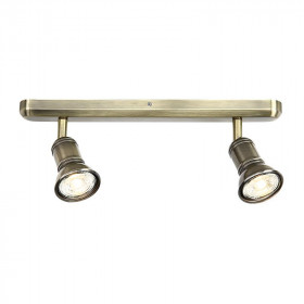 Σποτ Οροφής Δίφωτο GU10 Ορείχαλκος Brulee SU282PBR ACA LIGHTING