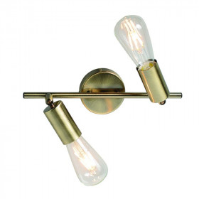 Απλίκα Δίφωτη E27 Ορείχαλκος Mohicans SUT1912TB ACA LIGHTING