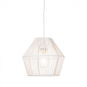 Φωτιστικό Μονόφωτο Ε27 Λευκό Σχοινί Peru V36319 ACA LIGHTING