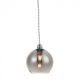 Φωτιστικό Μονόφωτο Ε27 Ασημί Και Φυμέ Pythia V3643320GY ACA LIGHTING