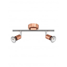 Σποτ Οροφής Δίφωτο GU10 Χαλκός Base 660006 NOVA LUCE