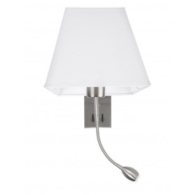 Απλίκα E27 & LED 3W Ασημί Και Λευκό Valencia 8127402 NOVA LUCE