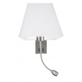Απλίκα E27 & LED 3W Ασημί Και Λευκό Valencia 8127402 NOVA LUCE