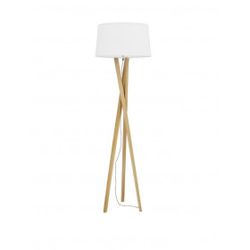 Φωτιστικό Δαπέδου Ε27 Λευκό Και Φυσικό Salino 9145061 NOVA LUCE