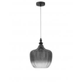 Φωτιστικό Μονόφωτο Ε27 Μαύρο Και Φυμέ Loni 9191242 NOVA LUCE