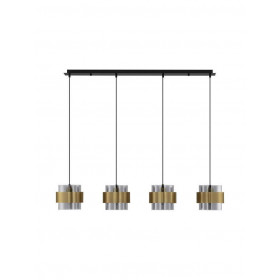 Φωτιστικό Τετράφωτο E27 Φυμέ Και Ορείχαλκος Sianna 9236383 NOVA LUCE