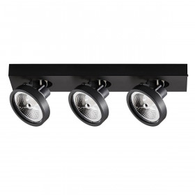 Σποτ Οροφής Τρίφωτο GU10 Μαύρο VK/03111CE/3/B VK LED