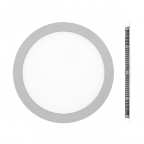 Πάνελ LED Χωνευτό 24W 3000k Στρογγυλό Ασημί VK/04017/G/W VK LED