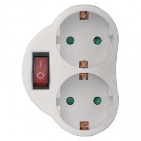 Πολύπριζο 2 Σούκο Σε Ευθεία Με Διακόπτη Λευκό P0063 EMOS