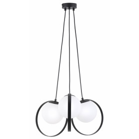 Φωτιστικό Τρίφωτο E14 Μαύρο Και Λευκό Bubble 3100200 VIOKEF