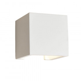 Απλίκα G9 Λευκός Γύψος Up-Down Cube Ceramic VIOKEF