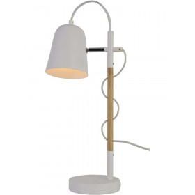 Πορτατίφ E14 Λευκό Και Ξύλο Eddie 4163801 VIOKEF