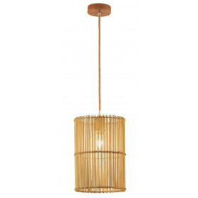 Φωτιστικό Μονόφωτο E27 Ρατάν Και Ξύλο Leta 4228100 VIOKEF