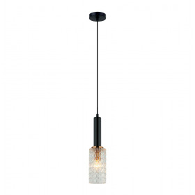 Φωτιστικό Μονόφωτο E14 Μαύρο Και Διάφανο Lira 4246200 VIOKEF