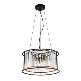 Φωτιστικό Τετράφωτο E14 Μαύρο Και Διάφανο Ronda 4256200 VIOKEF