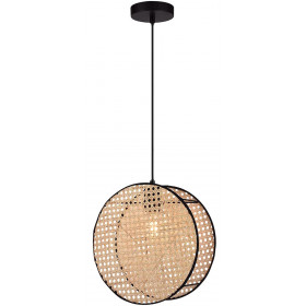 Φωτιστικό Μονόφωτο E27 Φυσικό Και Μαύρο Gheisa 4267800 VIOKEF