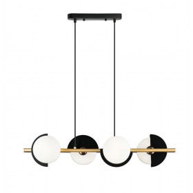 Φωτιστικό Πεντάφωτο G9 Μαύρο Και Χρυσό Darcy 4292100 VIOKEF