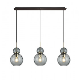 Φωτιστικό Τρίφωτο E27 Χρυσό Και Φυμέ Firenze 4294600 VIOKEF