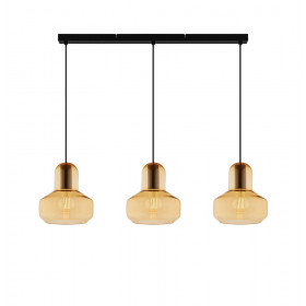 Φωτιστικό Τρίφωτο E27 Μαύρο Και Μελί Mandy 4295900 VIOKEF