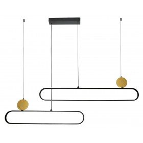 Φωτιστικό LED 48W 3000k Μαύρο Και Χρυσό Naomi 4301800 VIOKEF