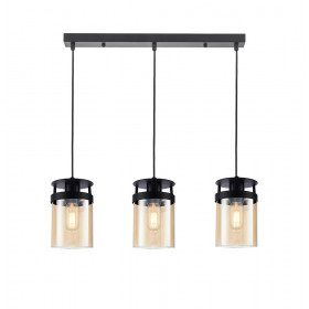 Φωτιστικό Τρίφωτο E27 Μαύρο Και Μελί Betty 4304900 VIOKEF