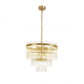 Φωτιστικό Επτάφωτο E14 Μπρονζε Και Διάφανο Sabrina 4314400 VIOKEF