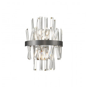 Απλίκα Δίφωτη G9 Ασημί Και Διάφανο Veronica 4315400 VIOKEF