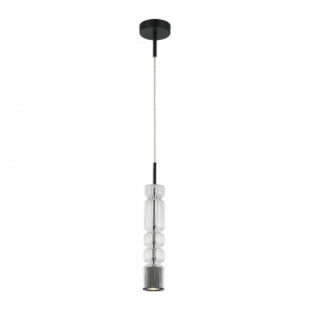 Φωτιστικό Μονόφωτο GU10 Μαύρο Και Διάφανο Nikita 4318900 VIOKEF