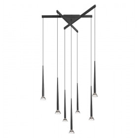 Φωτιστικό LED 44W 3000k Μαύρο Και Διάφανο Rina 4325400 VIOKEF