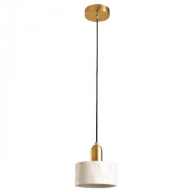 Φωτιστικό Μονόφωτο E27 Λευκό Και Χρυσό Marble 144-46004 EUROLAMP