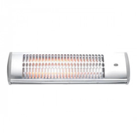 Θερμάστρα Χαλαζία Επίτοιχη 1200W Ασημί 147-29121 EUROLAMP