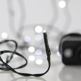 Σειρά Με 100 Λαμπάκια LED Λευκά Πράσινο Καλώδιο Και Πρόγραμμα