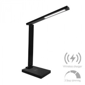Φωτιστικό Γραφείου LED 6W 4000K Μαύρο Με USB Και Wireless Φορτιστή 17-00115-2 FOS ME