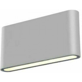 Απλίκα LED 12W 3000K Γκρι 17-00665-10 FOS ME