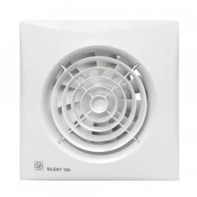 Εξαεριστήρας Μπάνιου Για Σωλήνα 100mm Με Χρονοκαθυστέρηση Λευκός SILENT 100 CRZ S&P
